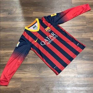 Barcelona Soccer Jersey Long Sleeve Nike